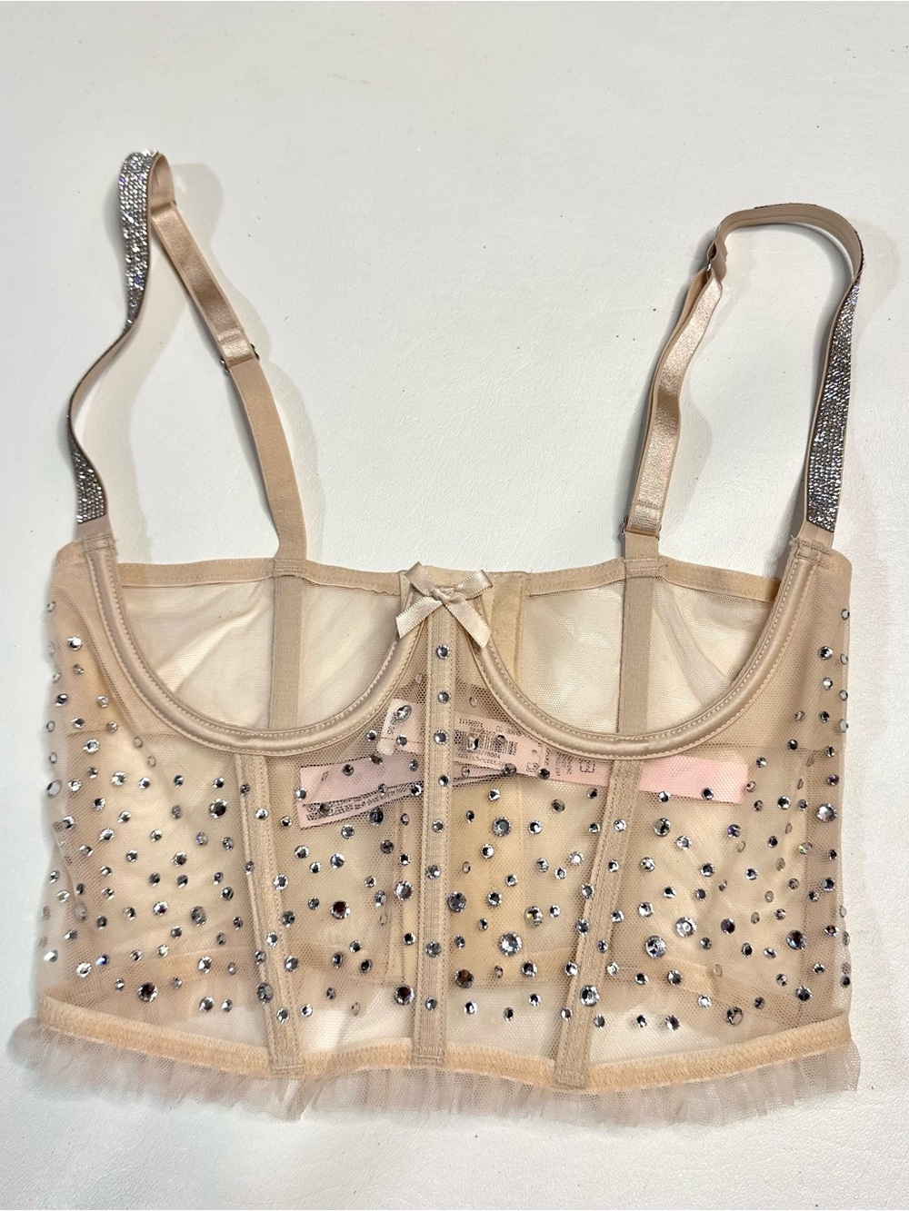New! Victoria’s Secret dream angels open cup shimmer bra top
